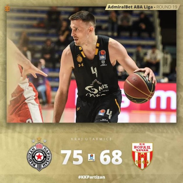 Partizan se mučio, ali uspeo da sruši Borac (VIDEO)