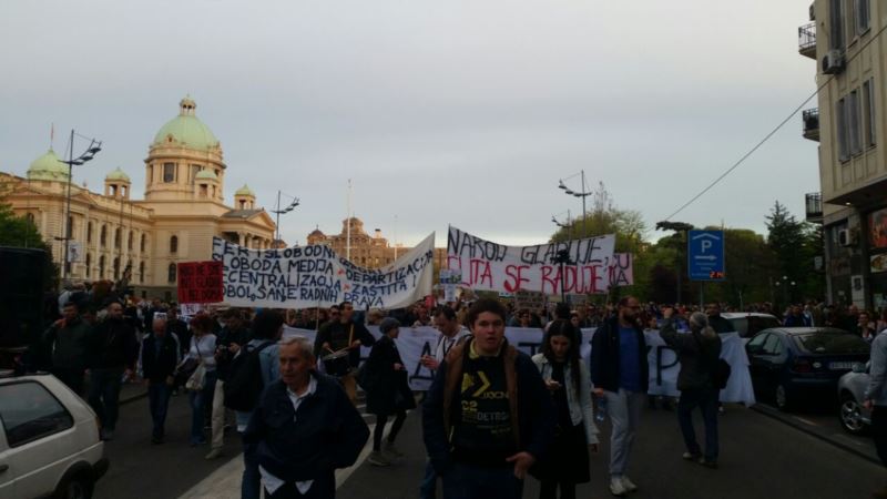 Održan 12. protest “protiv diktature” u Beogradu 