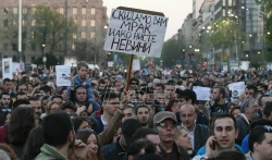 Održan deveti Protest protiv diktature u Beogradu (FOTO)