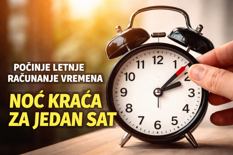 Počinje letnje računanje vremena: Noć kraća za jedan sat