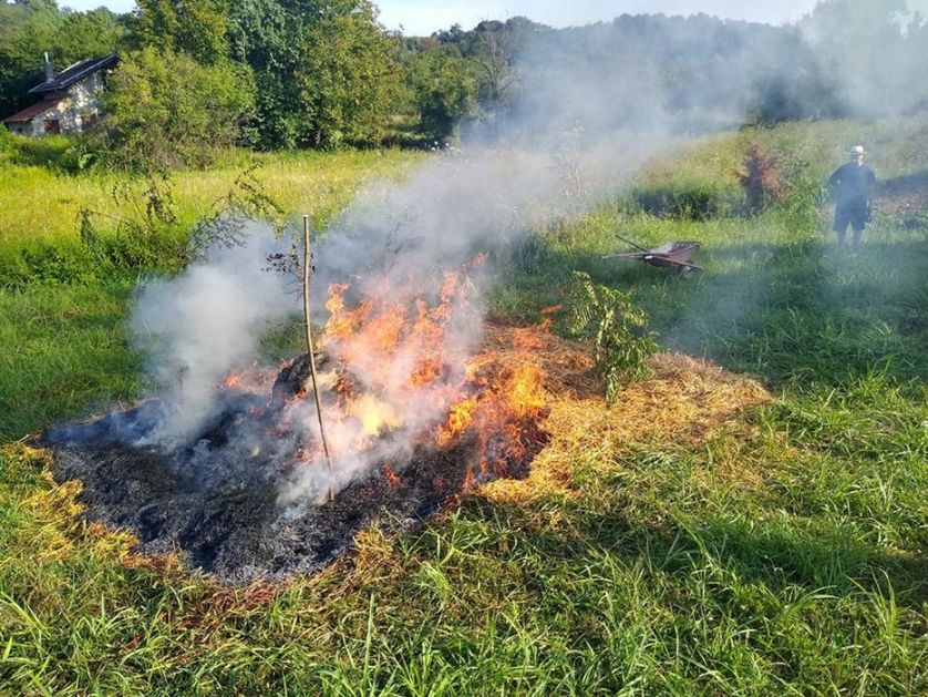Pokazni test gašenja šumskog požara novim protiv-požarnim sredstvom