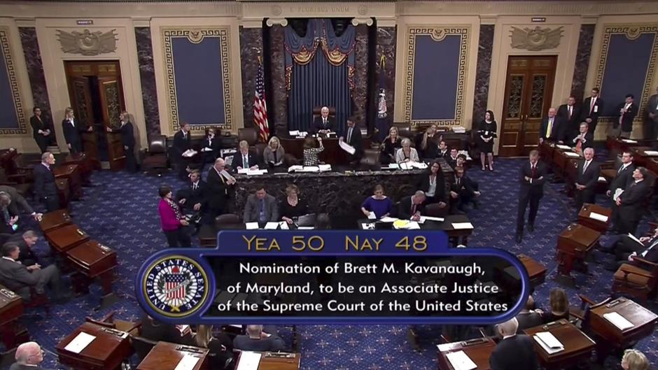 Potvrda Senata - Bret Kavano imenovan u Vrhovni sud SAD