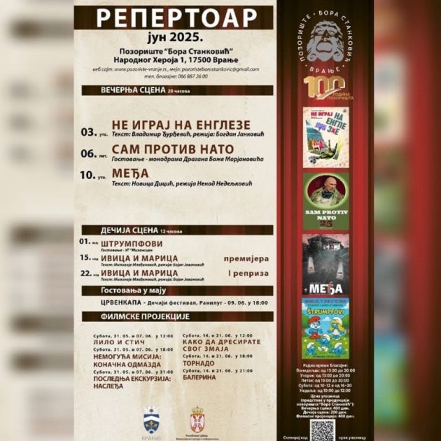 Pozorišni i bioskopski repertoar