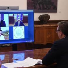 Predsednik Vučić sa Ramom i Zaevom na video-konferenciji Mali Šengen