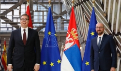 Predsednik Vučić sastao se u Briselu sa Šarl Mišelom