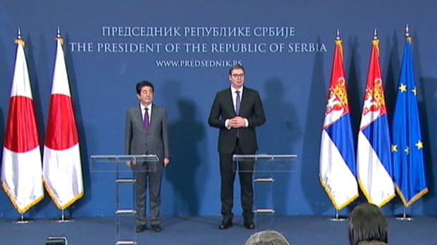 Abe: Srbija ključna država na Zapadnom Balkanu; Vučić: Poseta prekretnica za dalji razvoj odnosa