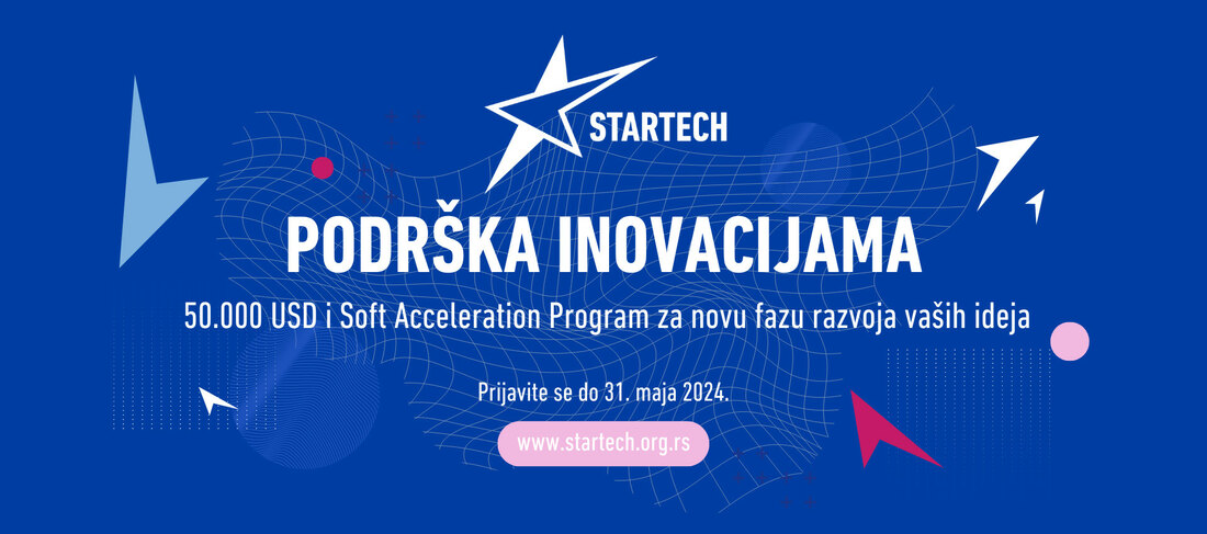 Prijave za Startech program podrške inovacijama do 31. maja