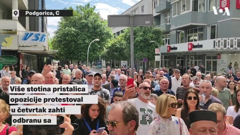 Pristalice crnogorske opozicije protestovale u znak podrške Katniću