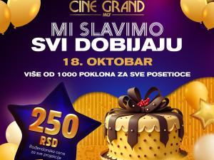 Proslava rođendana bioskopa Cine Grand MCF - 18. oktobra