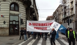 Prosvetari sa protesta u Beogradu zatražili status službenog lica
