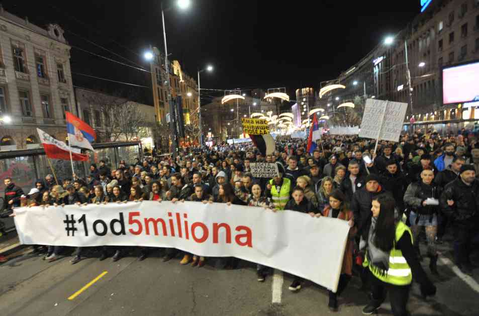 Protest 1 od 5 miliona u Beogradu, Prelević:Ili mi ili oni