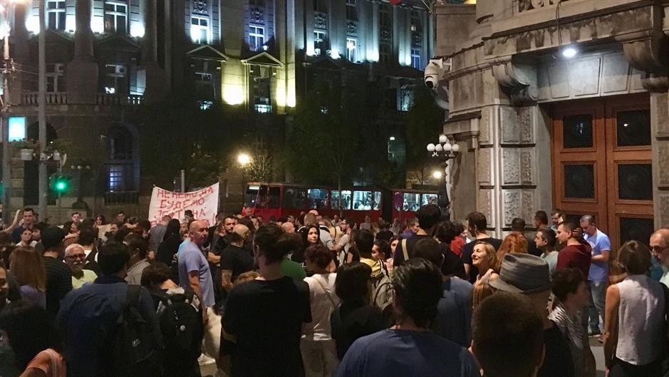 Protest Ne davimo Beograd zbog smrti dvojice radnika