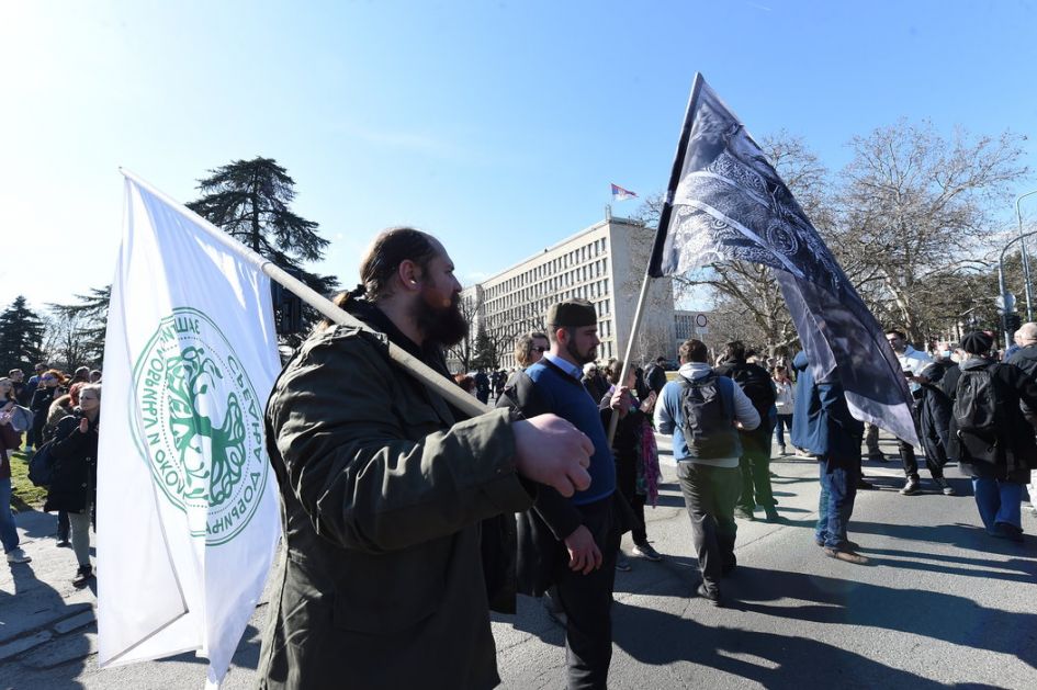 Protest ekoloških aktivista ispred Palate Srbije završen posle dva sata