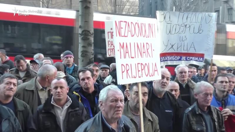 Protest malinara u Beogradu