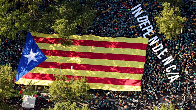 Protest na drugu godišnjicu katalonskog referenduma