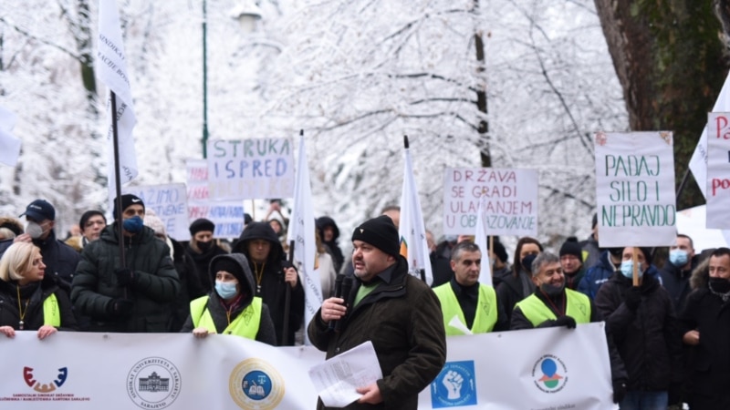 Vlada Kantona Sarajevo zakazala sastanak sa sindikalcima nakon protesta