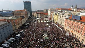 Protest protiv Istanbulske konvencije u Zagrebu