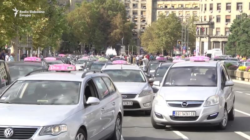 Protest taksista u Beogradu