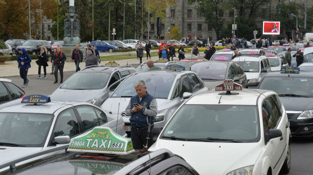 Protest taksista u Beogradu, peti dan
