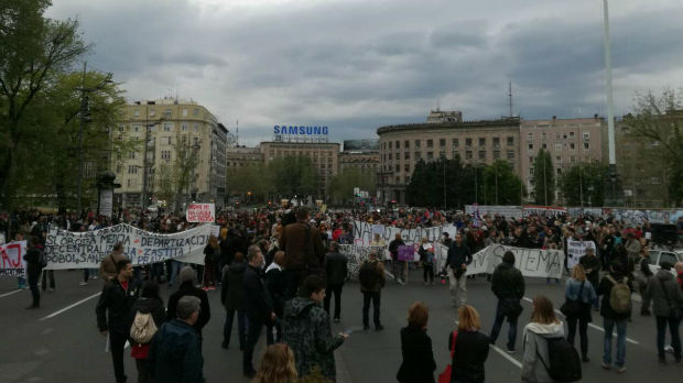 Protest u Beogradu, šesnaesti dan