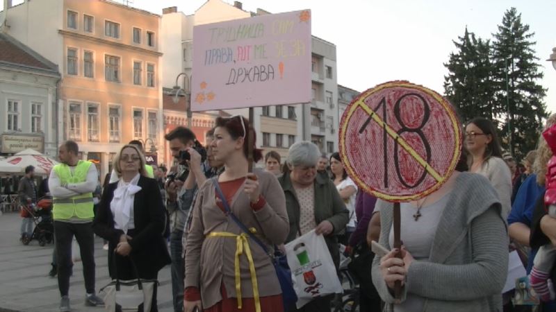 Protest u Nišu zbog Zakona o finansijskoj podršci porodici