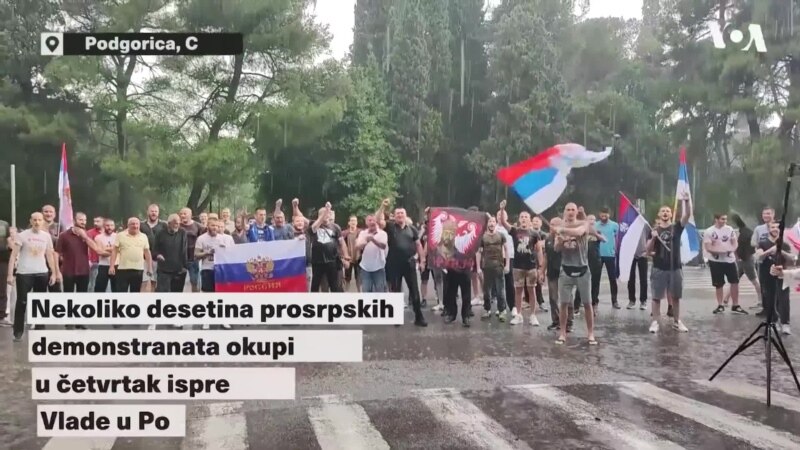Protest u Podgorici posle usvajanja rezolucije o genocidu u Srebrenici