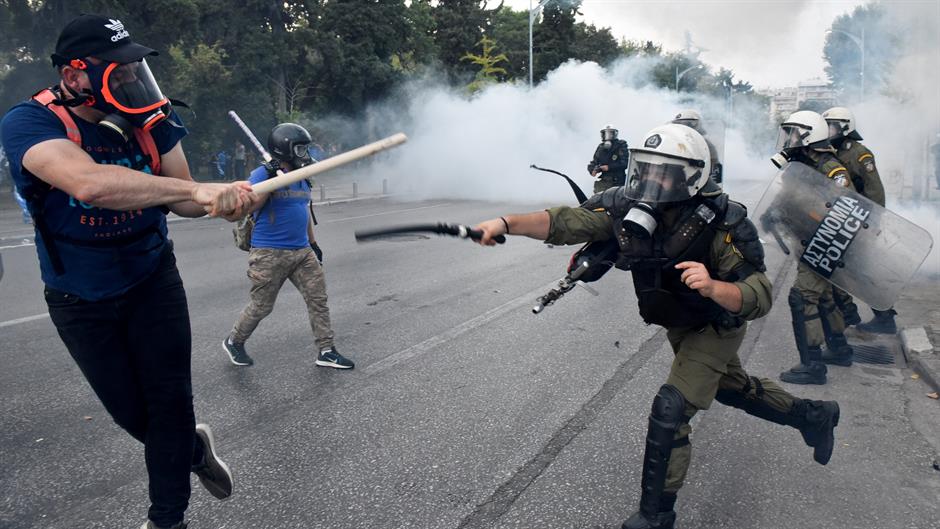 Protest u Solunu, policija koristila suzavac