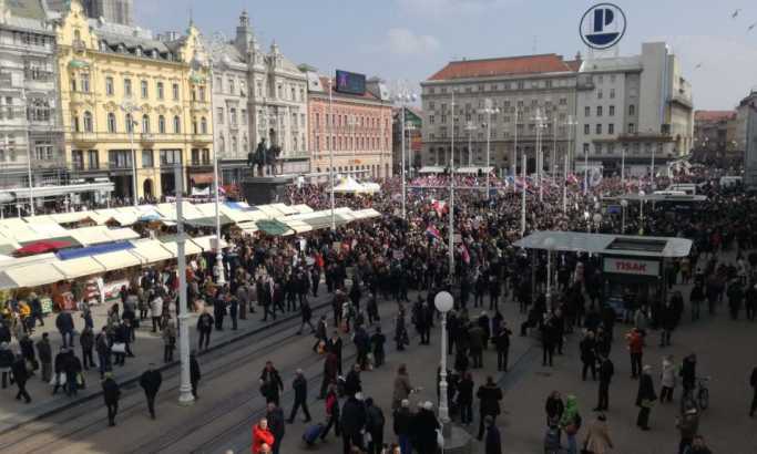 Protest u Zagrebu protiv Istanbulske konvencije