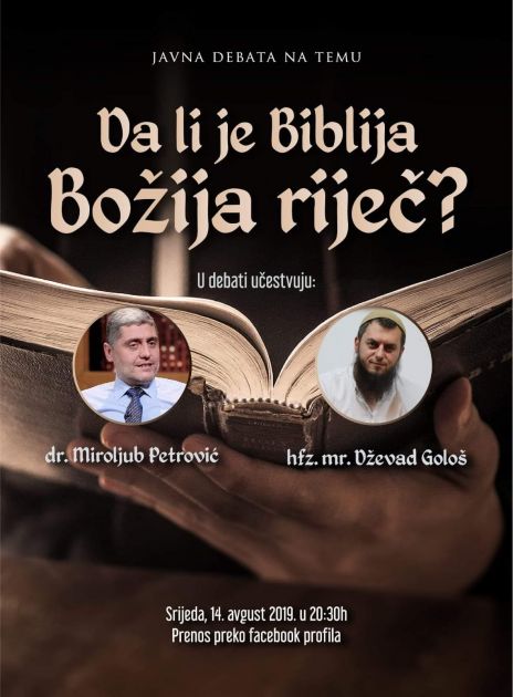 Prva balkanska religijska debata – Da li je Biblija Božija riječ (NAJAVA)