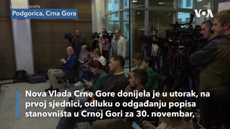 Prva odluka nove Vlade Crne Gore - odložen popis za 30. novembar