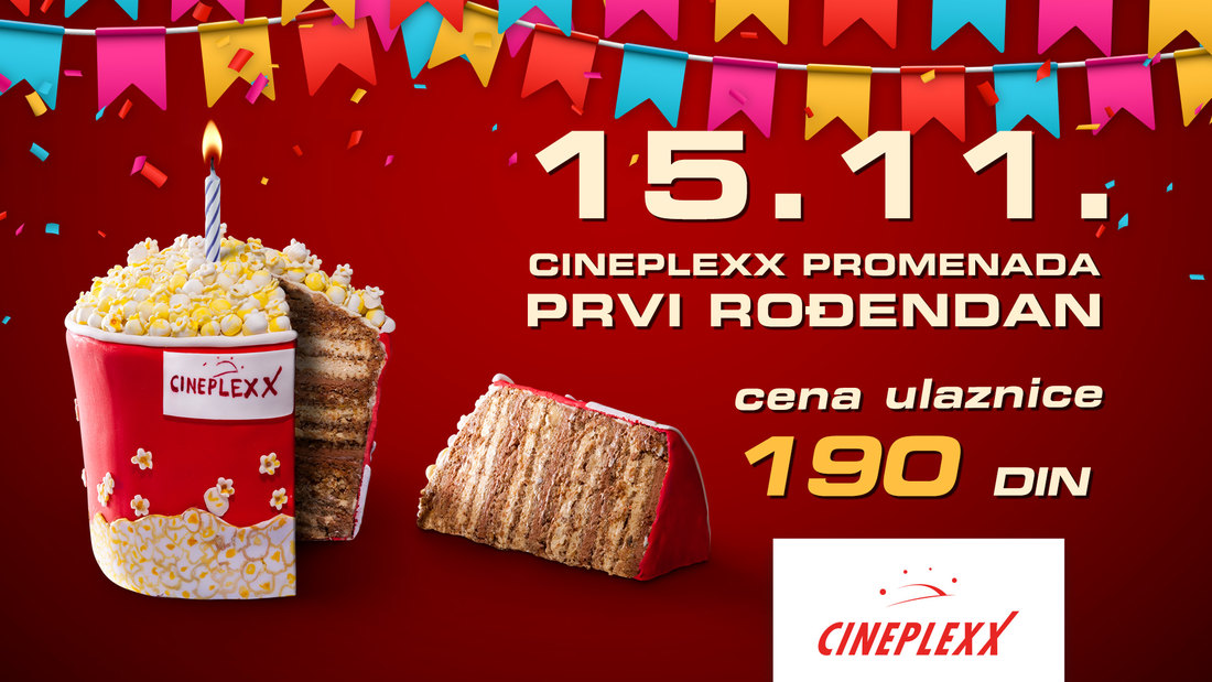 Prvi rođendan Cineplexx Promenade, svi filmovi po ceni od 190 dinara