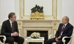 Putin i Vučić u hramu na Vračaru