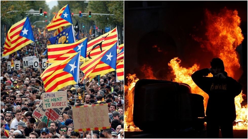 RT: Pola miliona pristalica nezavisnosti Katalonije na protestu u Barseloni