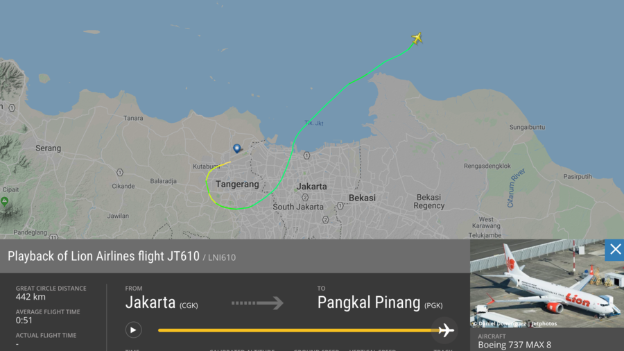 RT: Srušio se avion sa 188 ljudi u Indoneziji