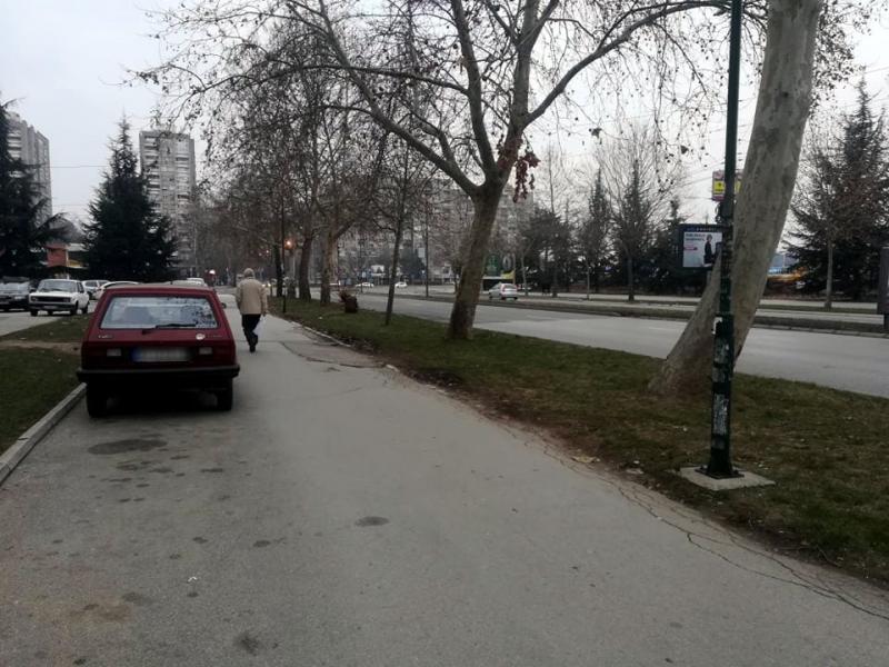 Radnici orezuju drvored na Bulevaru Nemanjića, građane upozoravaju da sklone automobile