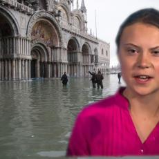 Rekla sam vam! Greta uz poplavljenu Veneciju sa jahte, Tviteraši BESNE I PRAVE MEMOVE (FOTO)