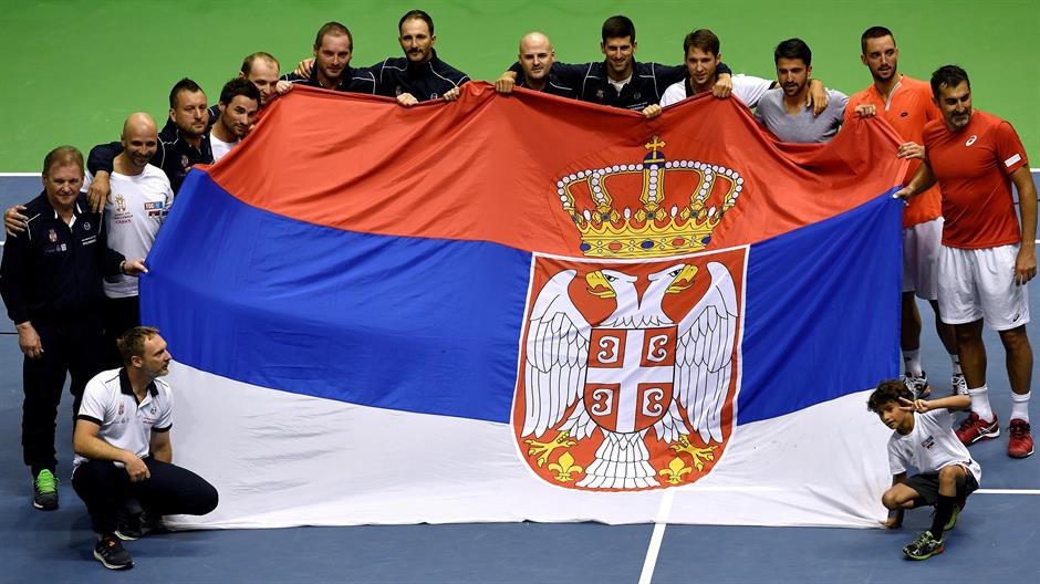 Reprezentativci Srbije odigrali meč sa decom u školi tenisa