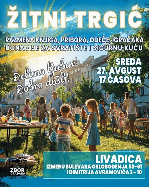 Rotkvarija danas postaje mesto razmene knjiga, igračaka, opreme i solidarnosti