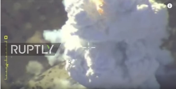 Ruska vojska objavila video snimak vazušnih udara po teroristima u Idlibu