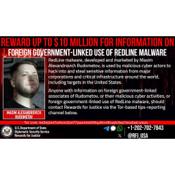 SAD nude nagradu od 10 miliona dolara za informacije o tvorcu malvera RedLine