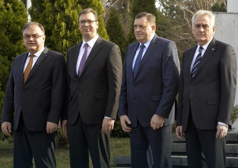 SASTANAK U BEOGRADU Vučić, Nikolić, Dodik i Ivanić razgovaraju o zahtevu za reviziju haške presude