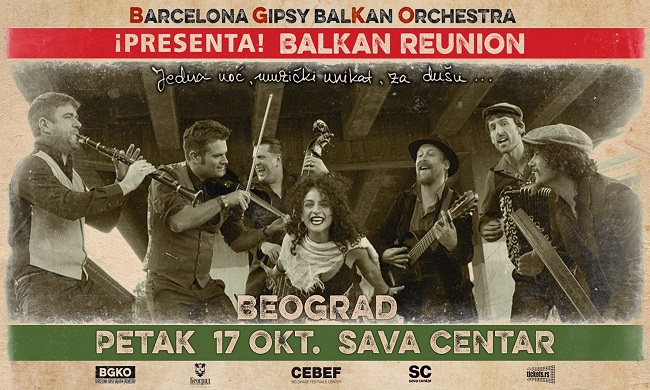 SAVA CENTAR: Koncert Barcelona Gipsy balKan Orchestra 17. oktobra 2025