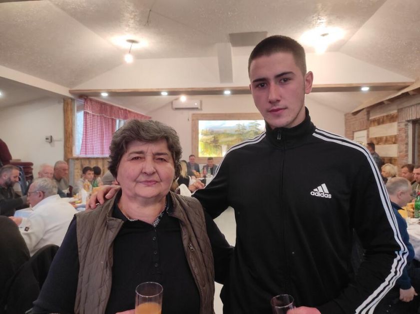 SERBIA, THIS IS NADA - HOPE FOR HUMANITY! Kurir at the celebration with landlady who built house for her worker Nikola!
