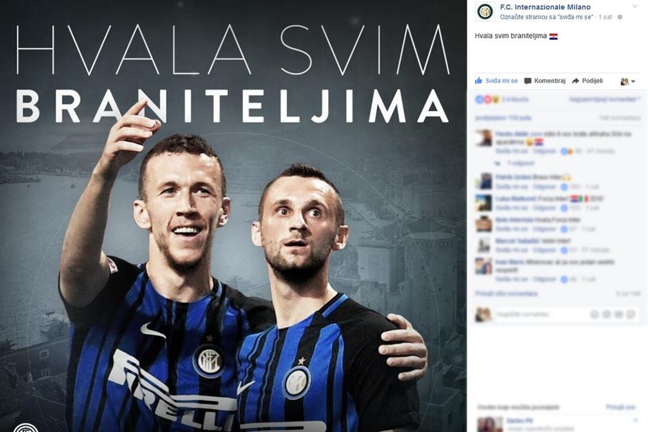 SKANDAL: Inter čestitao Hrvatima Oluju!