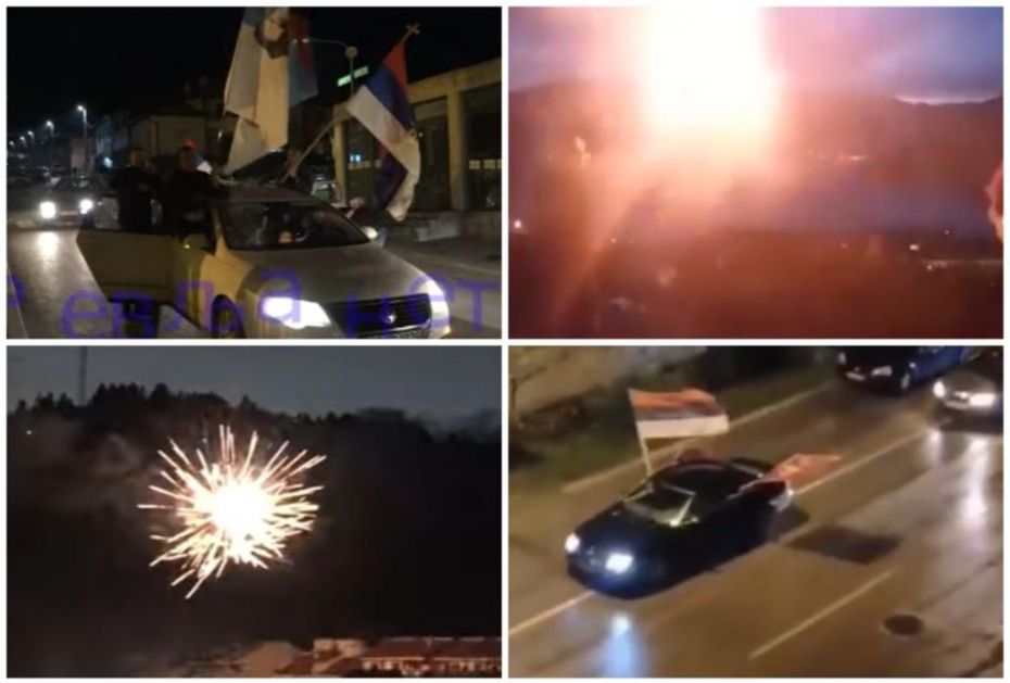 SLAVLJE NA ULICAMA CRNE GORE: Narod slavi novu Vladu uz baklje, zastave i vatromet, pevaju se i pesme o Kosovu (VIDEO)