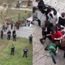 SNIMAK IZ BEOGRADA ŠIRI SE INTERNETOM: Policija hitro rasteruje korona žurku, učesnike OPKOLILI komunalci (VIDEO)
