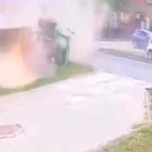 SNIMAK UDESA U STAROJ PAZOVI: Evo kako je došlo do prevrtanja traktora (VIDEO)
