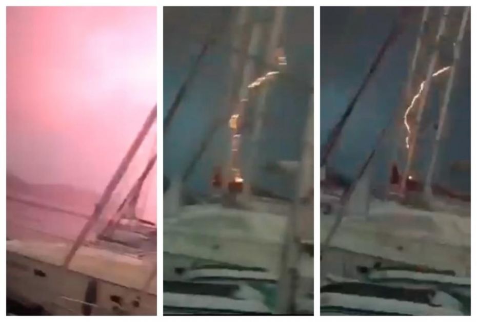 SNIMAO OLUJU NA VISU I ZA DLAKU IZBEGAO UŽASNU SMRT: Grom udario brod nekoliko metara dalje, SVE SE ZABELELO! (VIDEO)