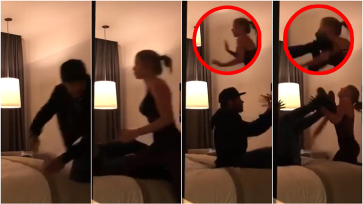 ŠOK! Procureo uznemirujući snimak iz hotelske sobe! Nejmar se tuče sa devojkom koja ga je optužila za SILOVANJE! Fudbaler je šutira nogom (FOTO+VIDEO)