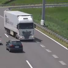 STRAVA NA HRVATSKOM AUTO-PUTU: Rumun vozio šleper u suprotnom smeru (VIDEO)